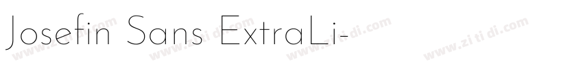 Josefin Sans ExtraLi字体转换